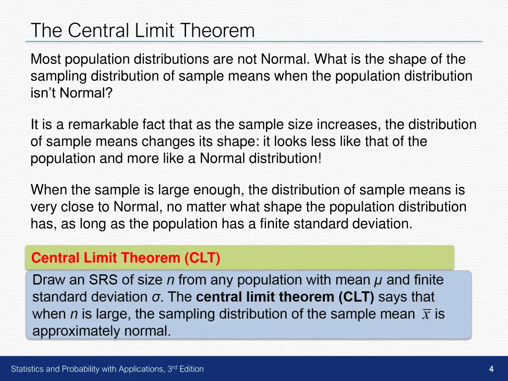 the central limit theorem 1