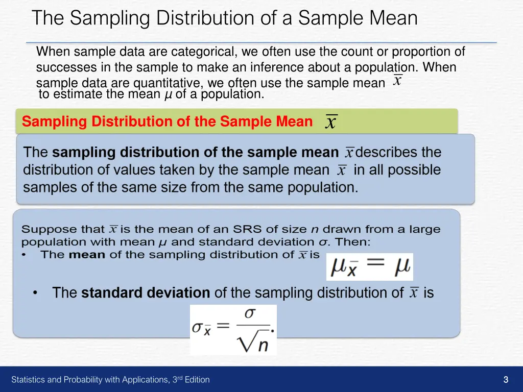 the sampling distribution of a sample mean