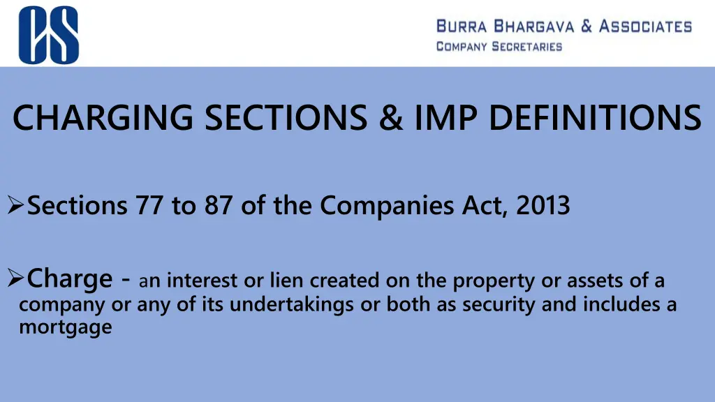 charging sections imp definitions