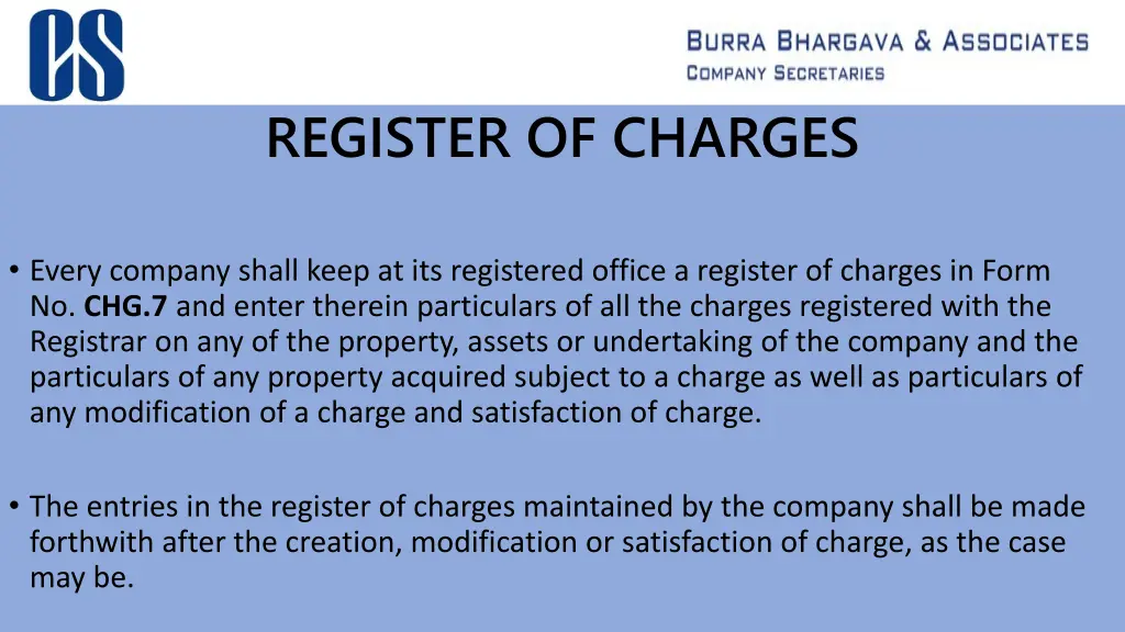 register of charges