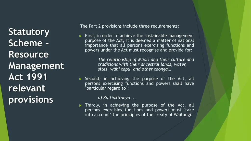 the part 2 provisions include three requirements