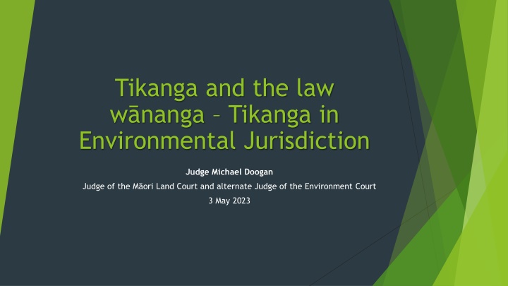 tikanga and the law w nanga tikanga