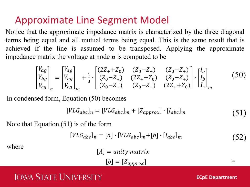 approximate line segment model notice that