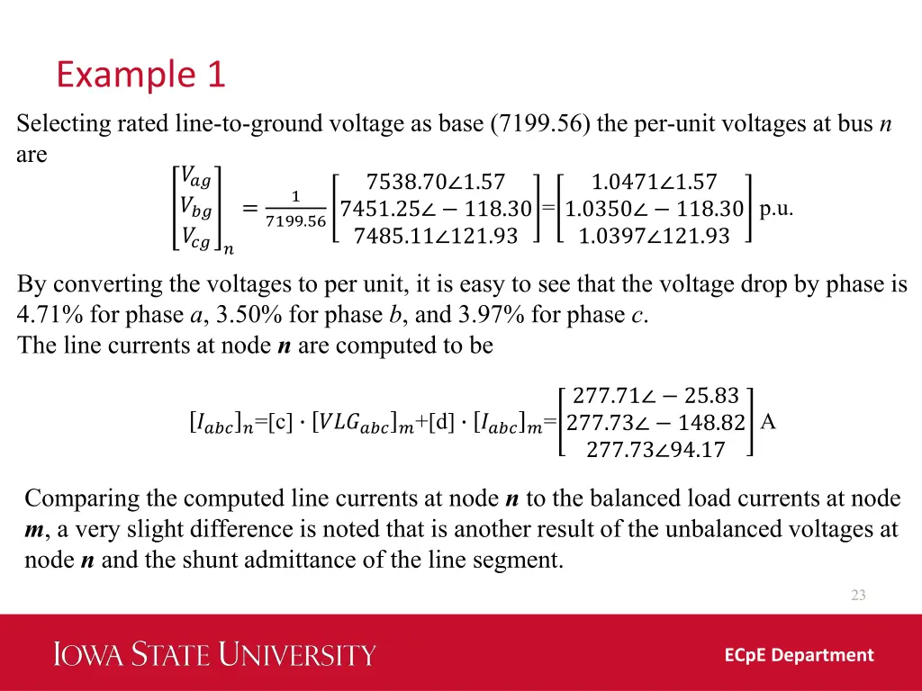 example 1 selecting rated line to ground voltage