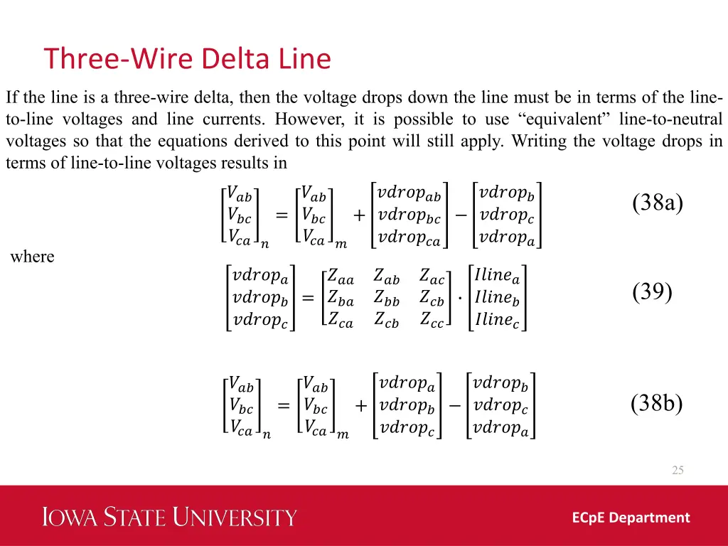 three wire delta line