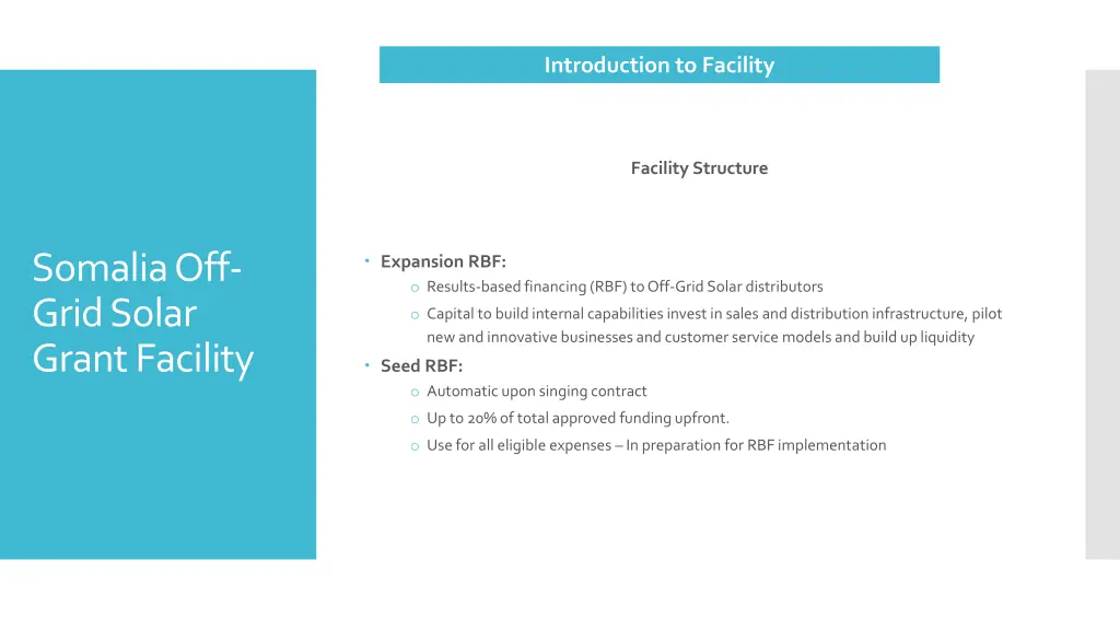 introduction to facility 2