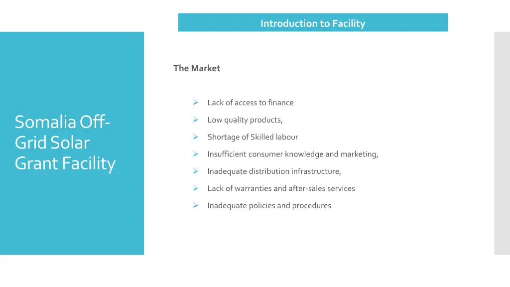 introduction to facility