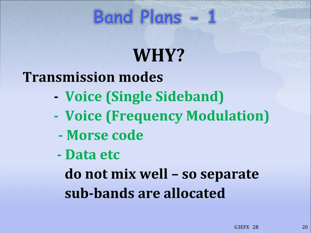 band plans 1