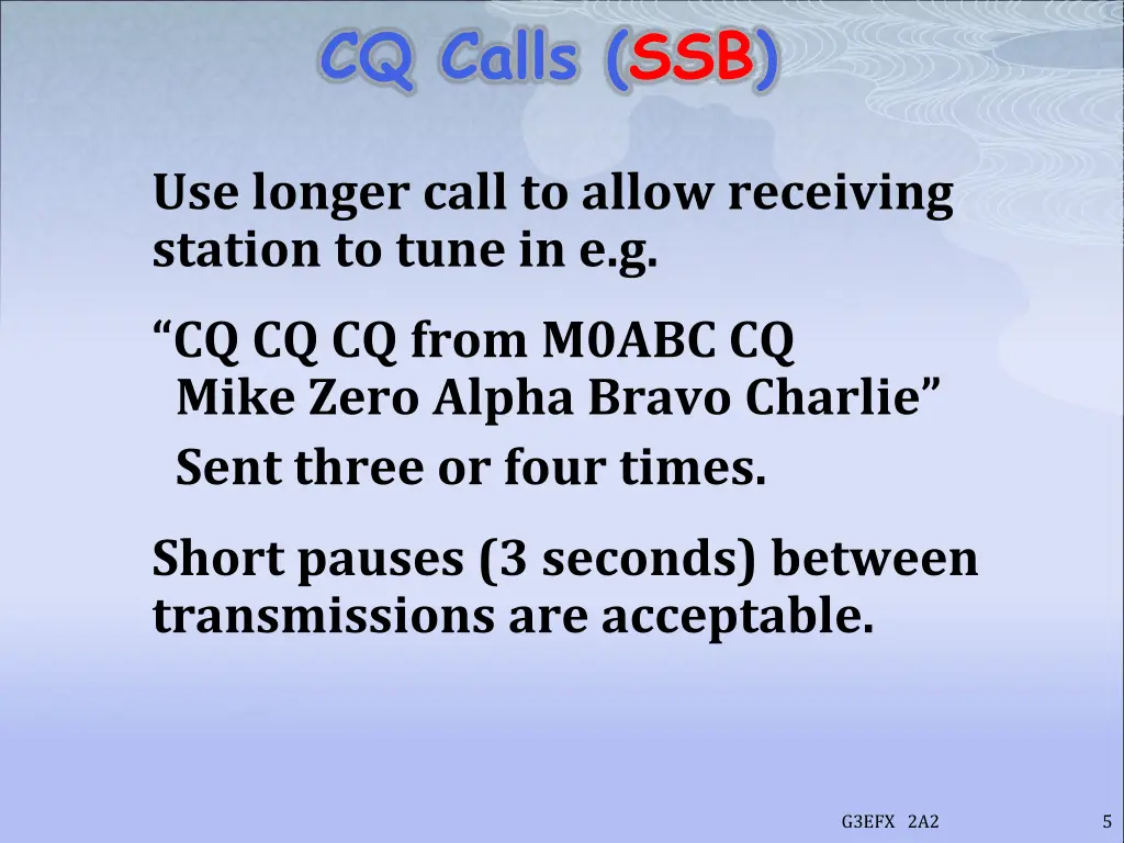 cq calls ssb