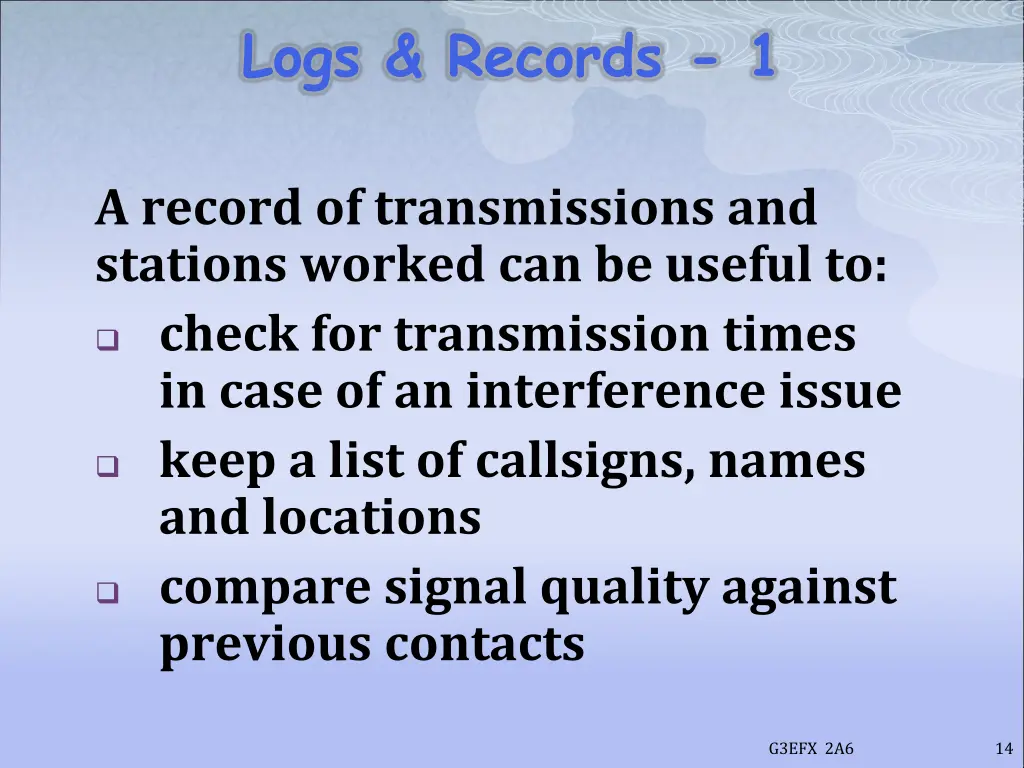 logs records 1