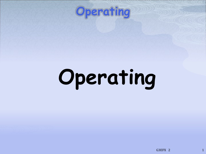 operating