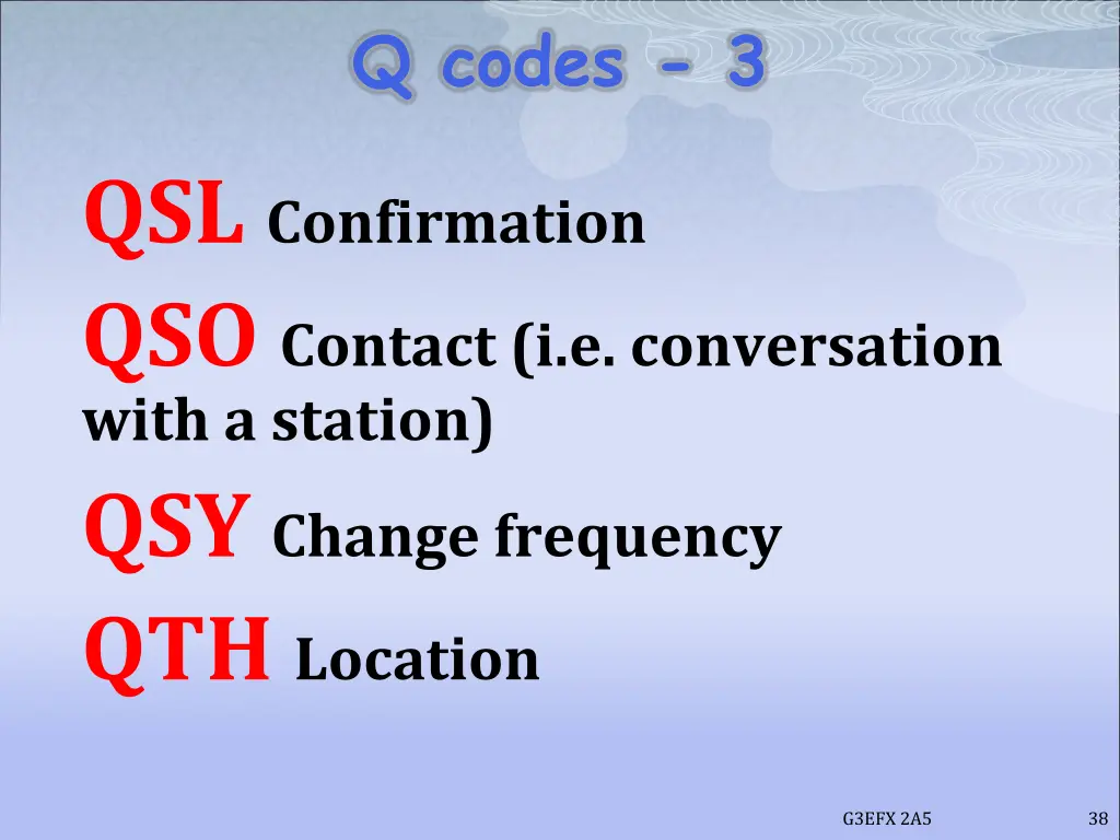 q codes 3