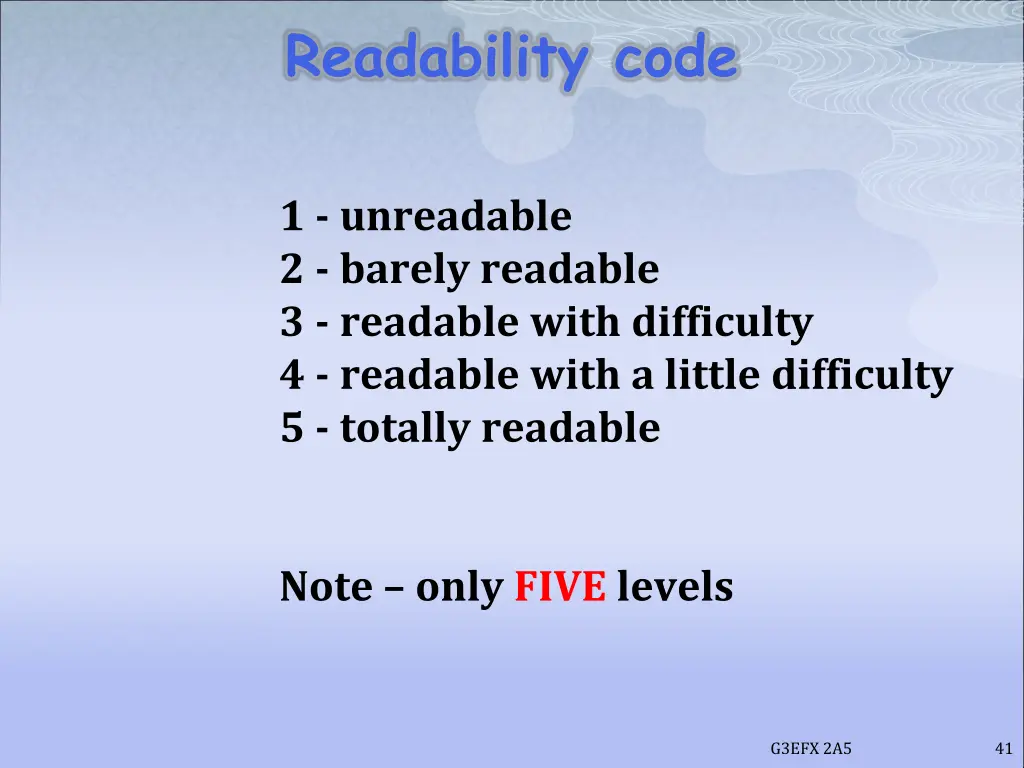 readability code