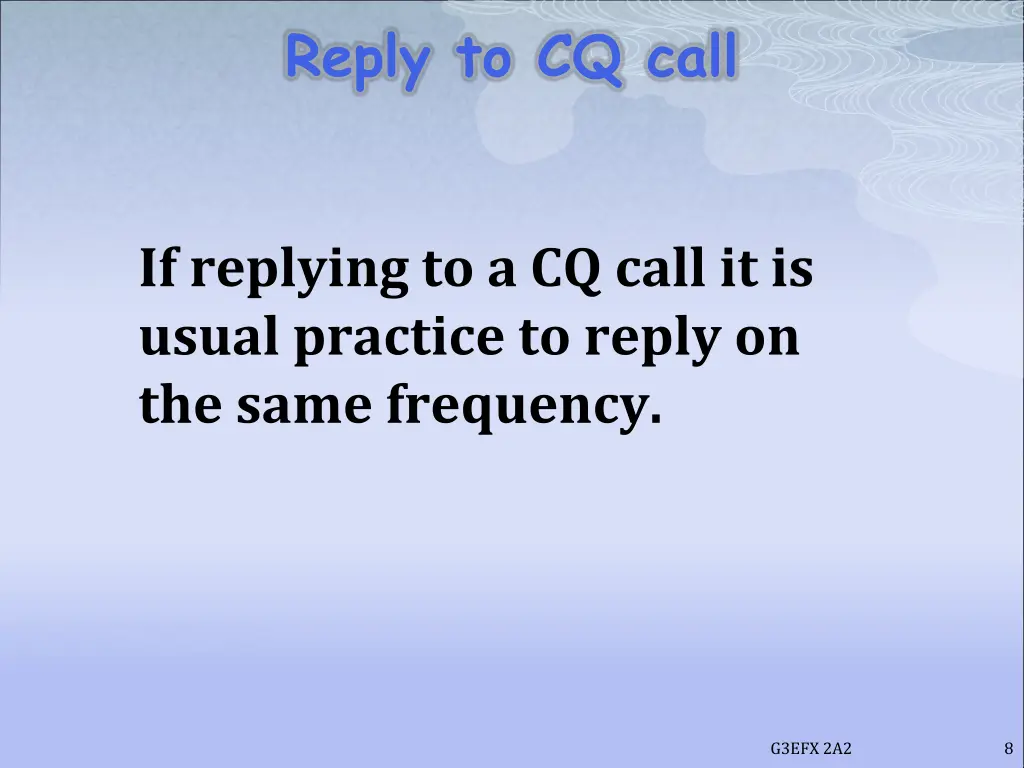 reply to cq call