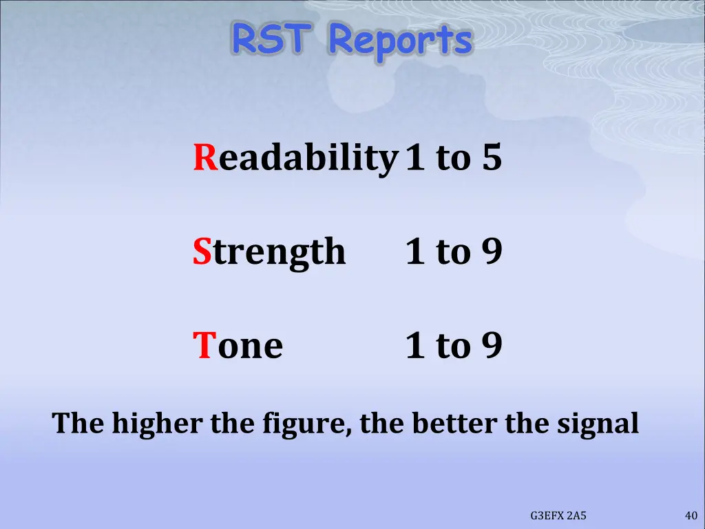 rst reports