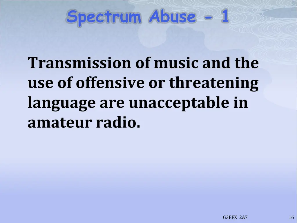 spectrum abuse 1