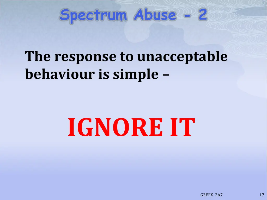 spectrum abuse 2