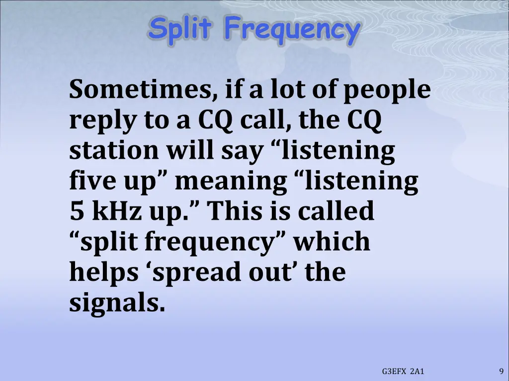 split frequency