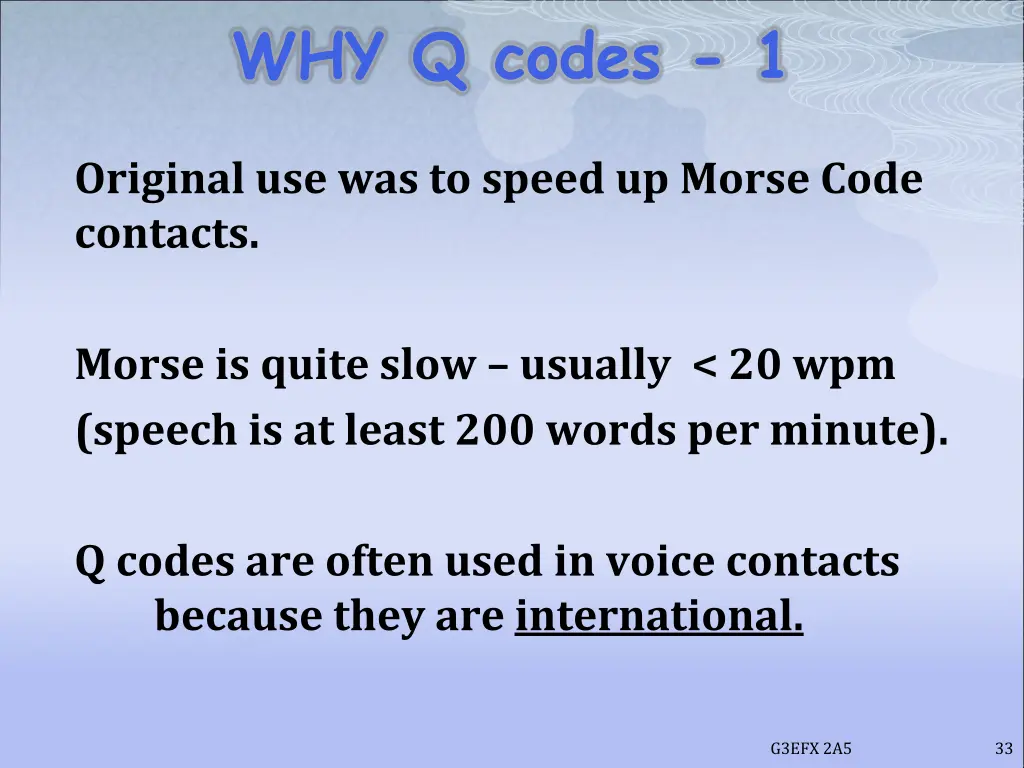 why q codes 1