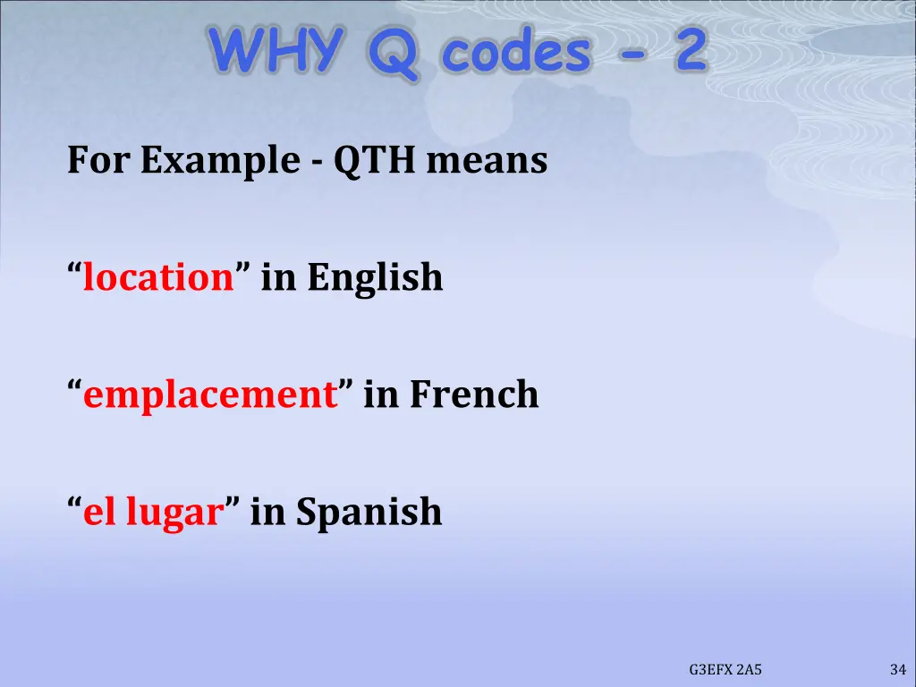 why q codes 2