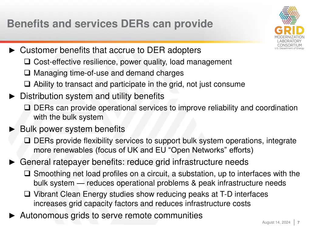 benefits and services ders can provide