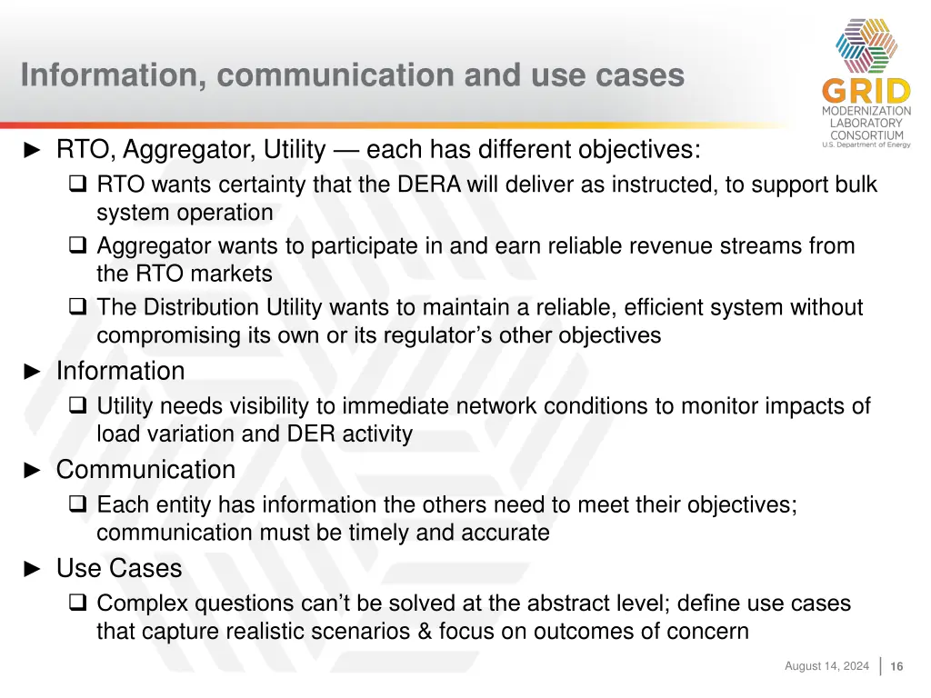 information communication and use cases