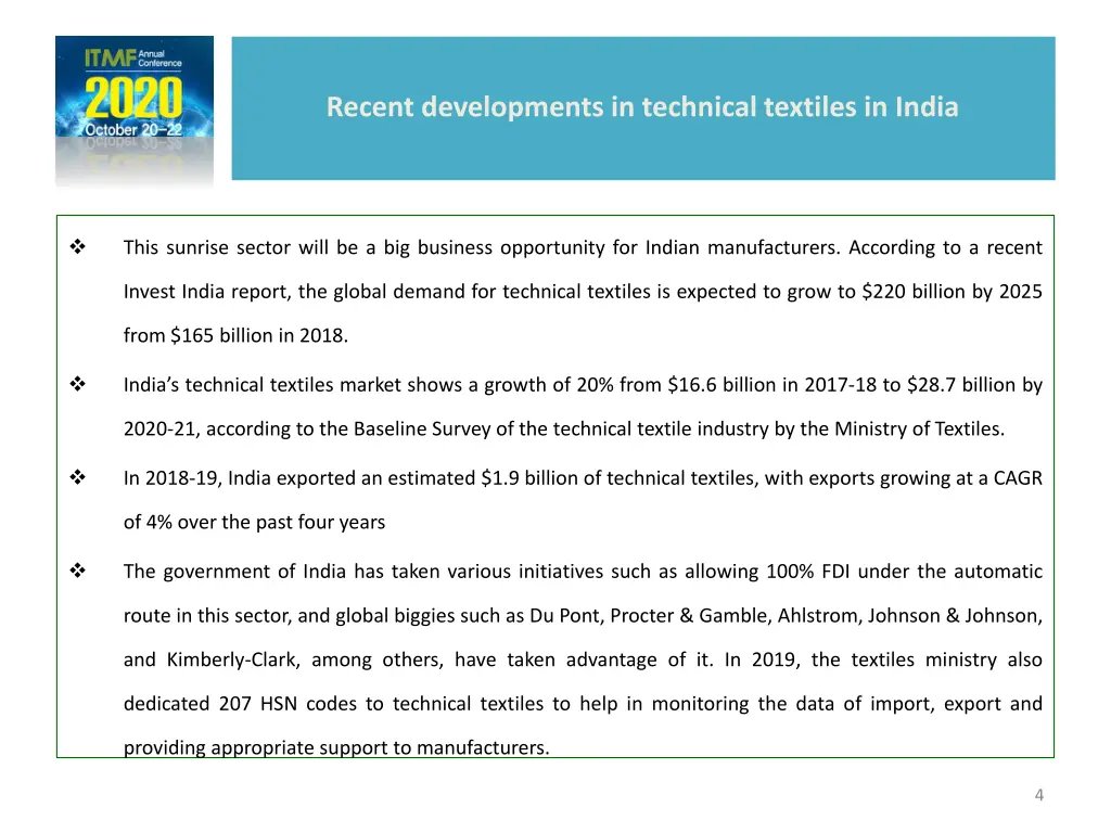 recent developments in technical textiles in india