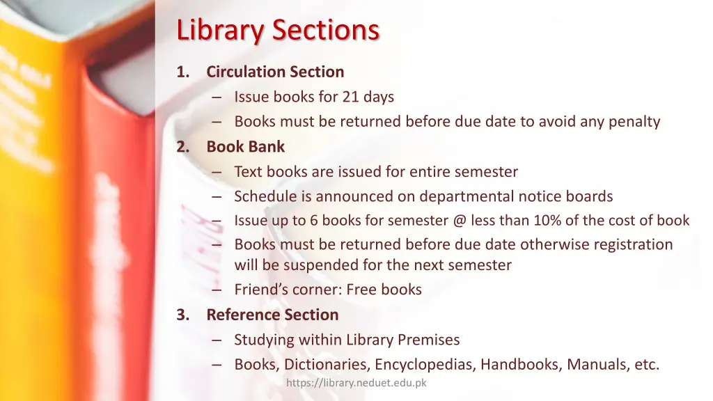 library sections