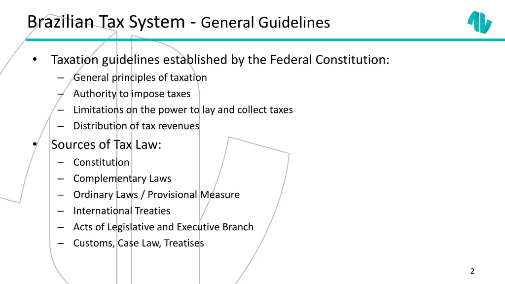 brazilian tax system general guidelines