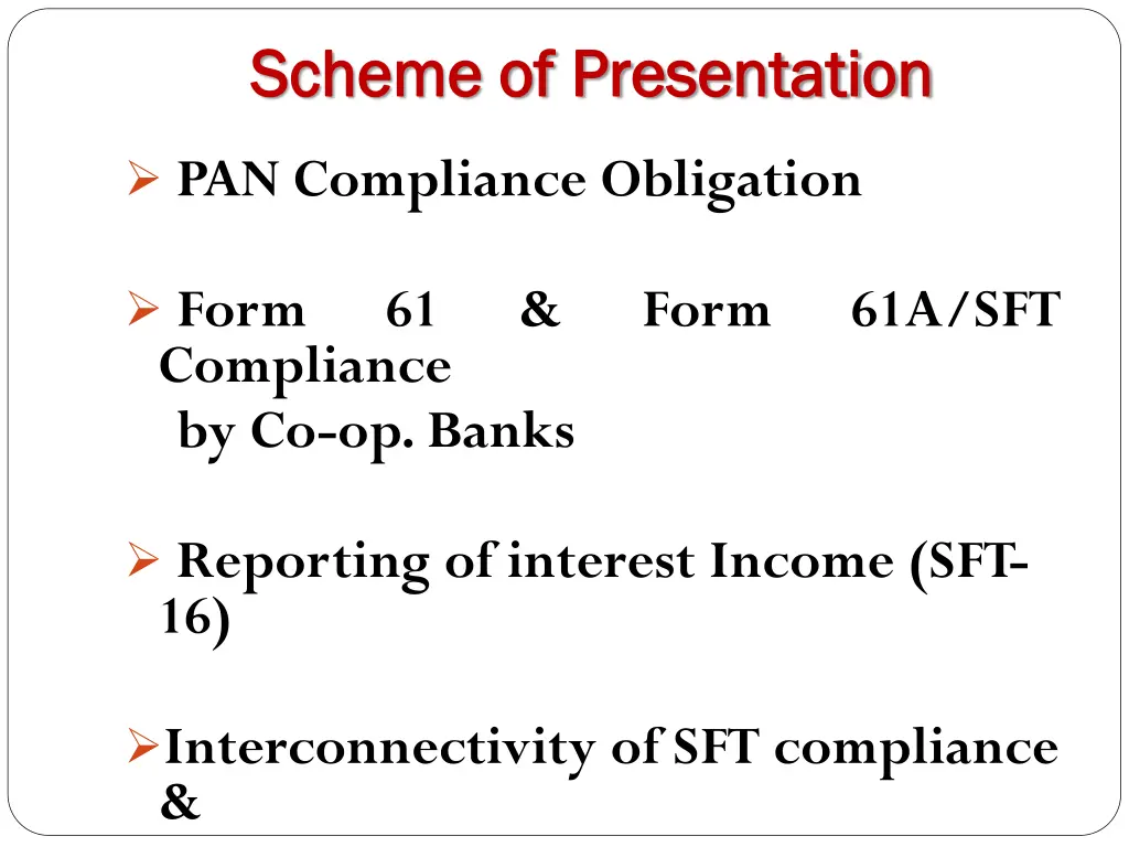 scheme of presentation scheme of presentation