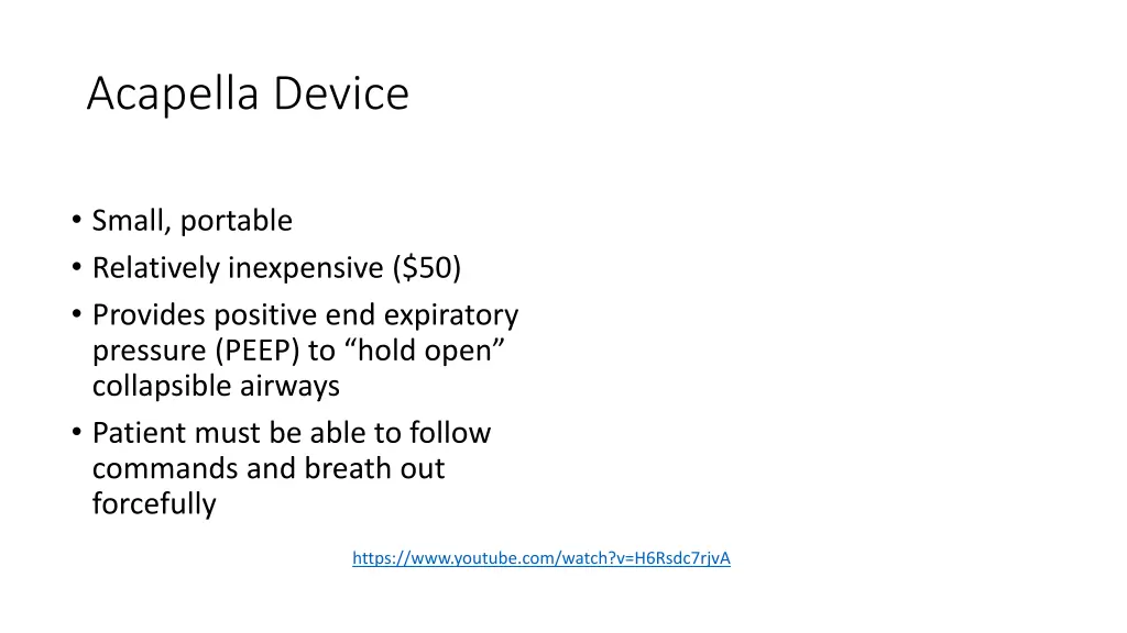 acapella device