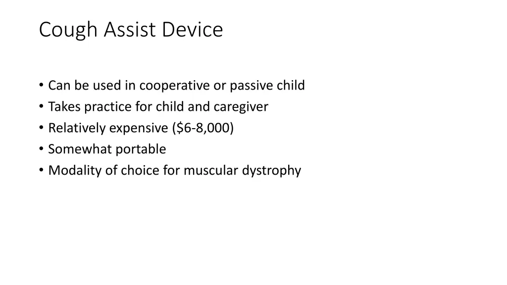 cough assist device