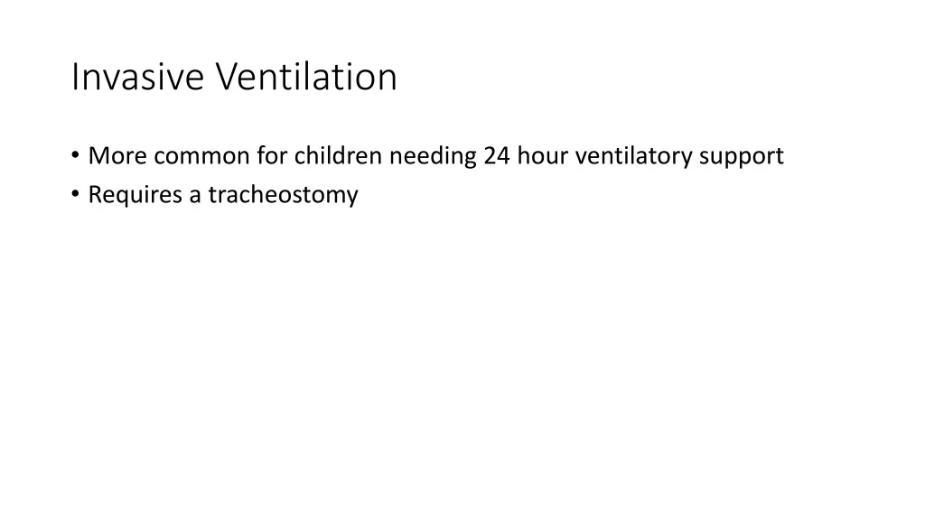 invasive ventilation