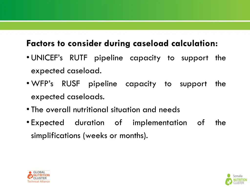 factors to consider during caseload calculation