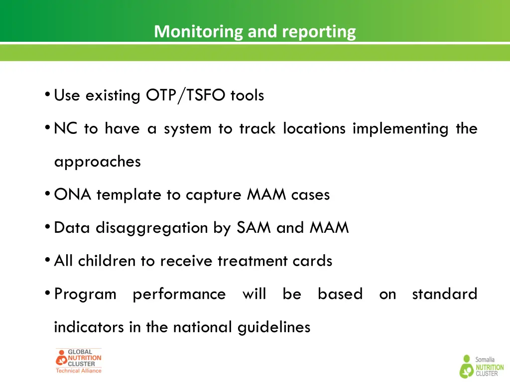 monitoring and reporting