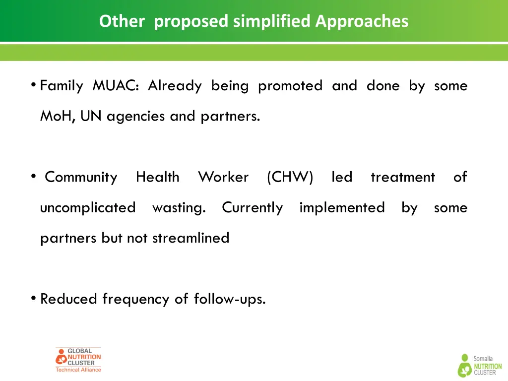 other proposed simplified approaches