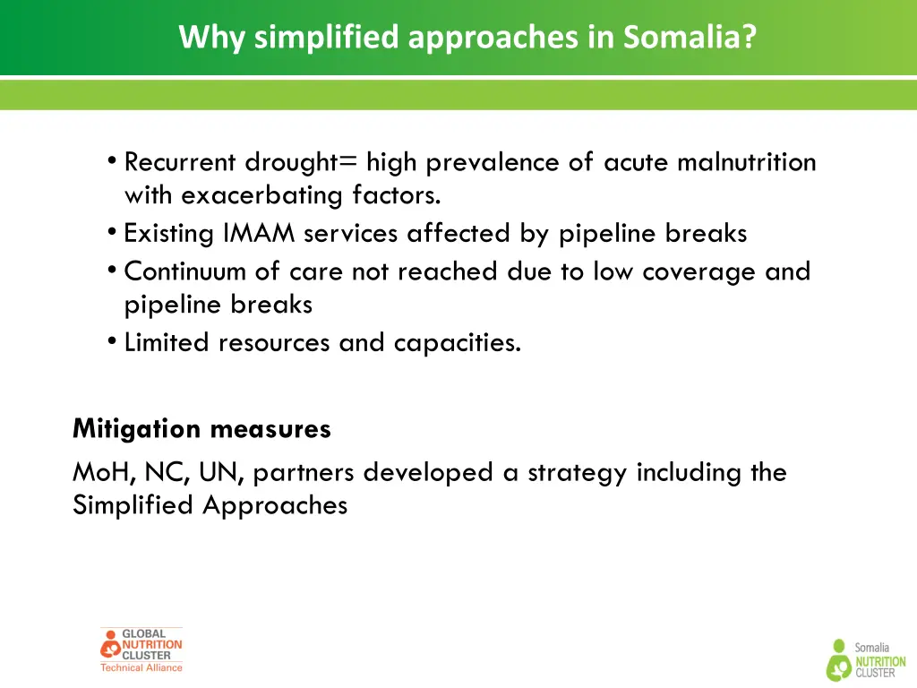 why simplified approaches in somalia