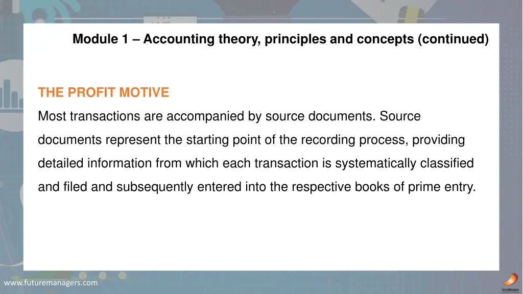 module 1 accounting theory principles 1