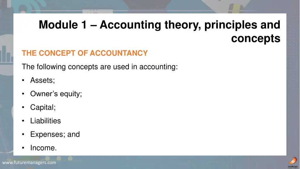 module 1 accounting theory principles and