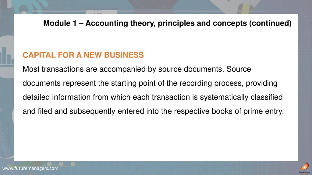 module 1 accounting theory principles