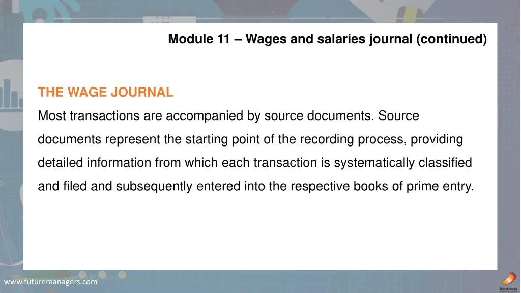 module 11 wages and salaries journal continued 2