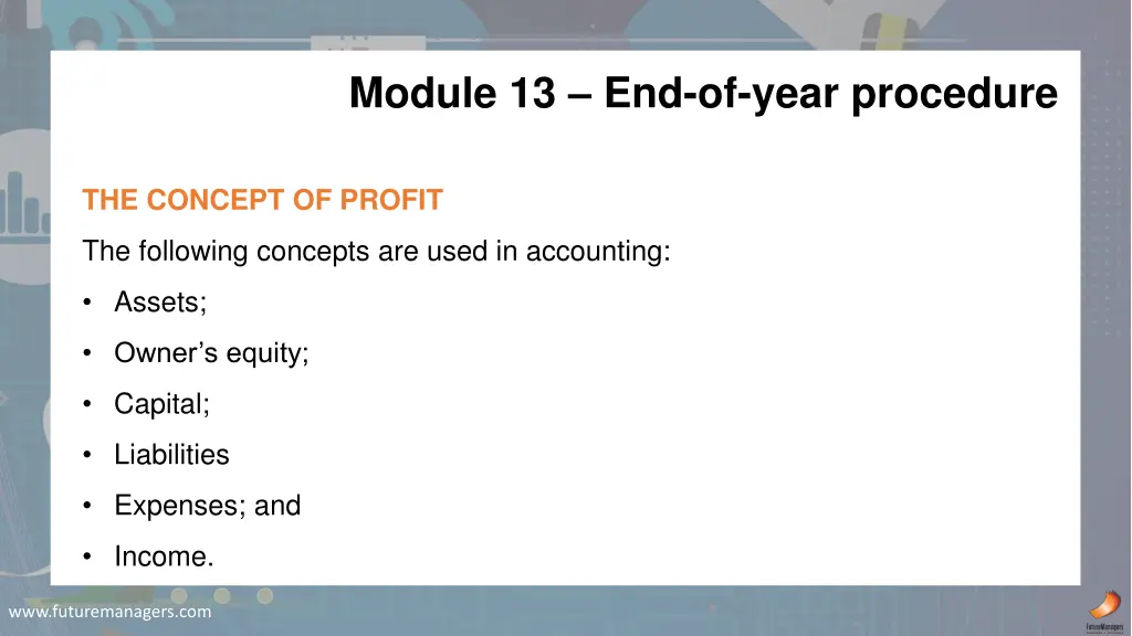 module 13 end of year procedure