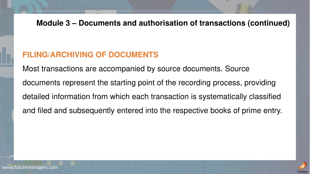 module 3 documents and authorisation 2