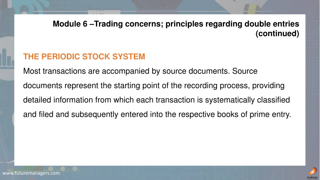 module 6 trading concerns principles regarding 4