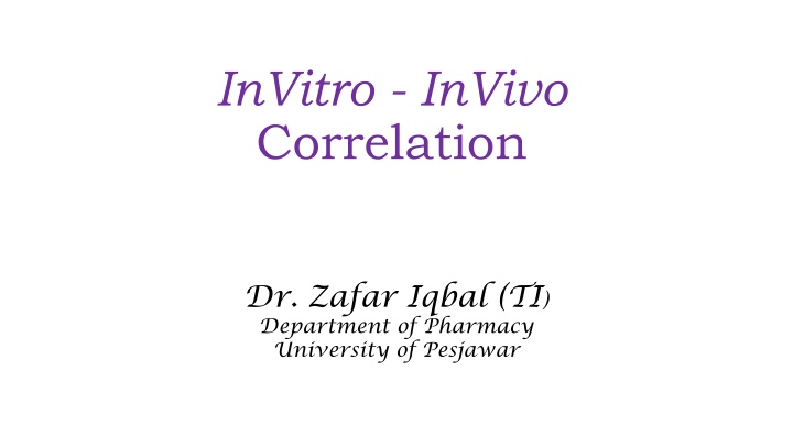 invitro invivo correlation