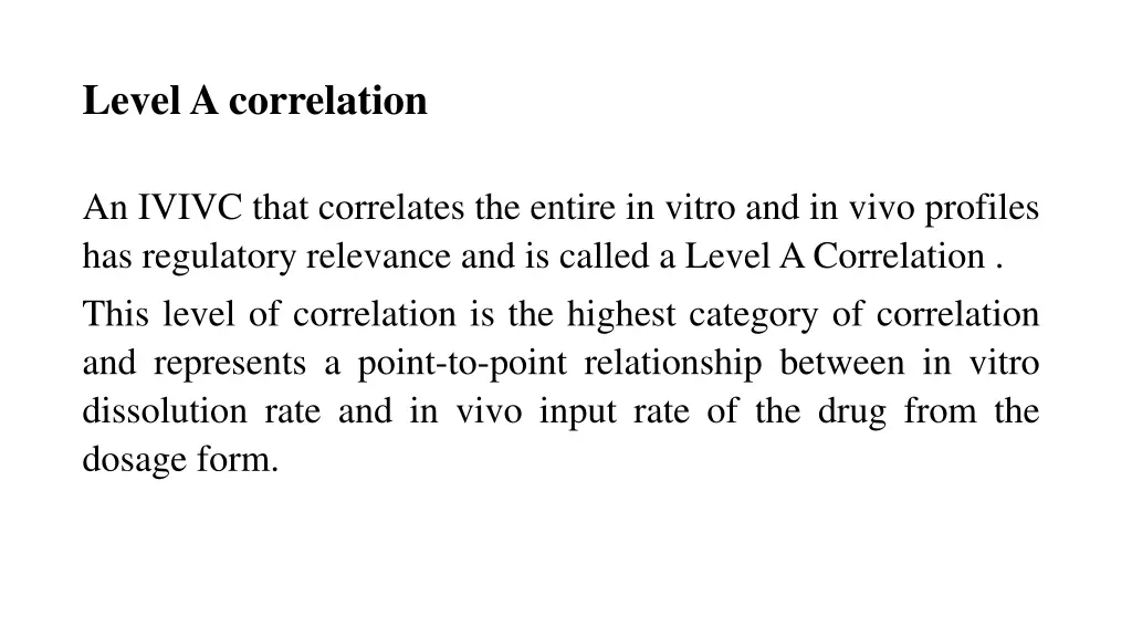 level a correlation