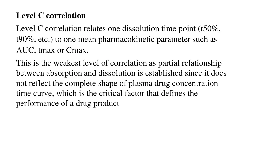 level c correlation level c correlation relates