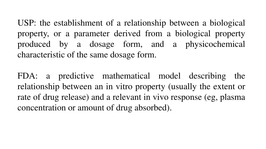 usp the establishment of a relationship between