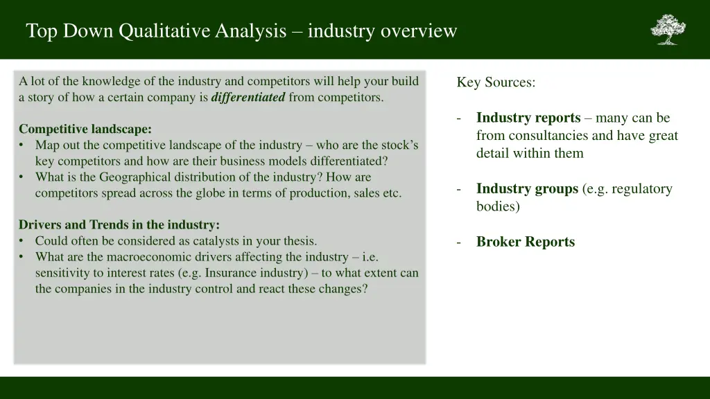 top down qualitative analysis industry overview