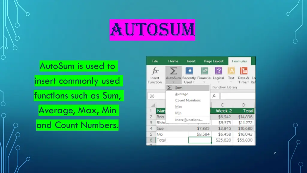 autosum